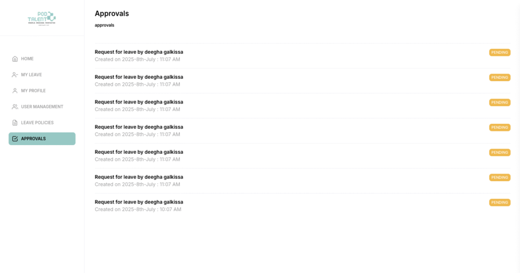 approvals